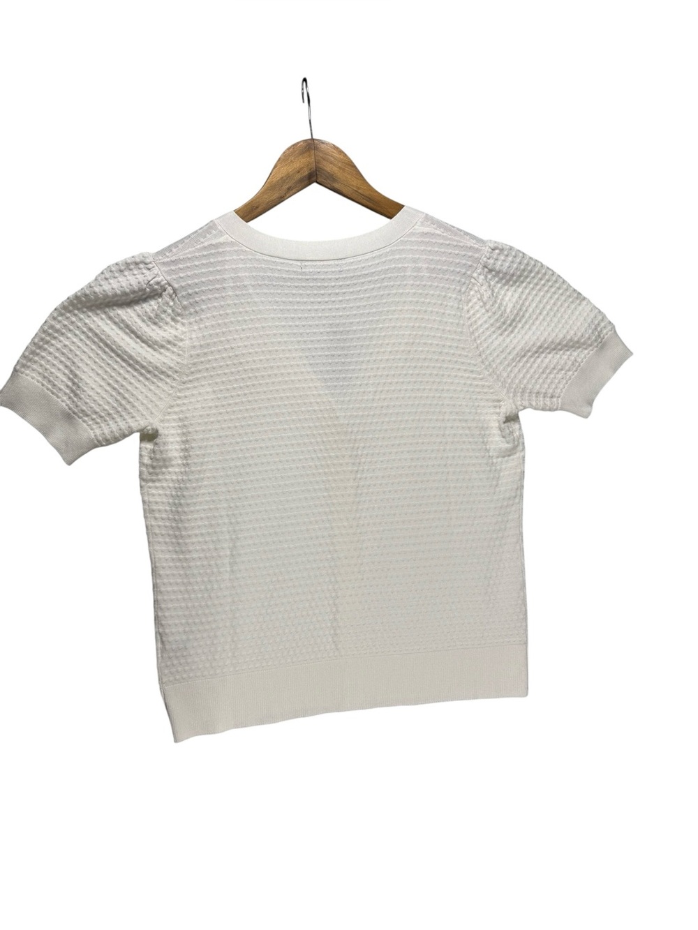 Lety & Me White Textured Button Front Cardigan NWT Medium - Picture 3 of 8